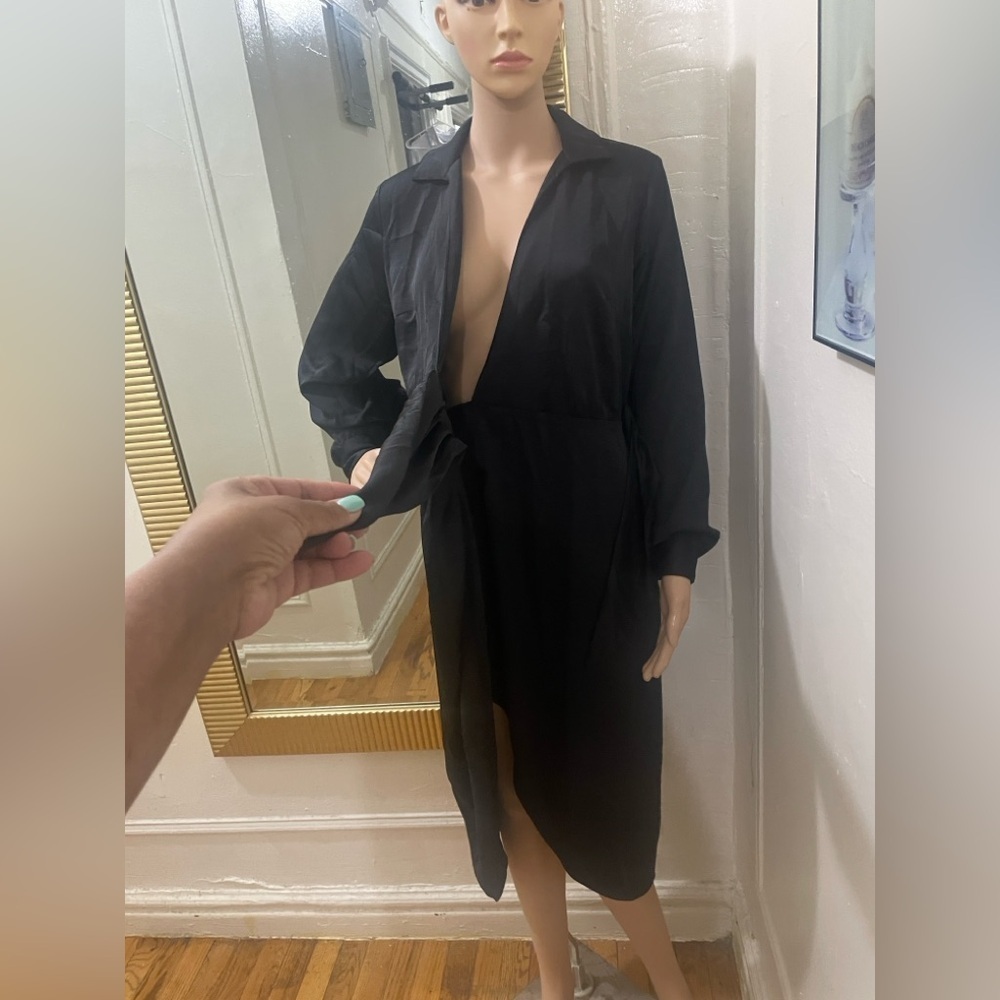 LOFT Black Long Sleeve Dress - Picture 11 of 12